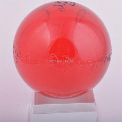 Feng Shui Amitabha Red Crystal Ball SKU:Q1003