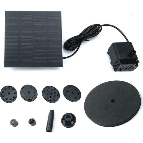 Square Solar Floating Water Fountain with Filter for Home Outdoor Decoration