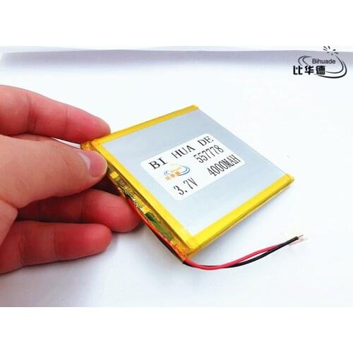 Li-Po Size 557778 3.7V 4000mah Lithium polymer Battery With Protection Board For GPS Tablet PC Digital Products