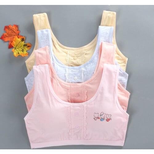 Cute girl underwear bra vest childrens new printed underwear sports underwear 8-16Years training bras for girls