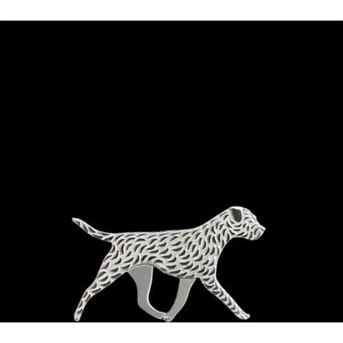 Hot Sale Lapel Pin Men Border Terrier Movement Brooch Trendy