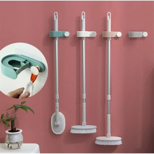 1Pcs Wall Mounted Mop Rack Bathroom Mop Hook Towel Hanger Organizer Holder Brush Broom Hanger Storage Rack