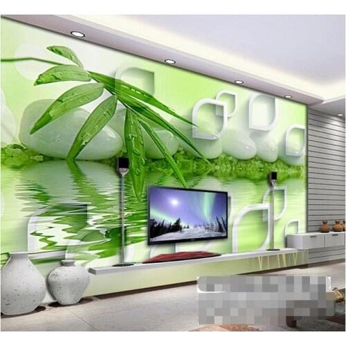 3d wallpaper custom mural non-woven wall stickers 3d room wallpaper 3d stereo TV setting wall of bamboo wallpaper for walls 3 d