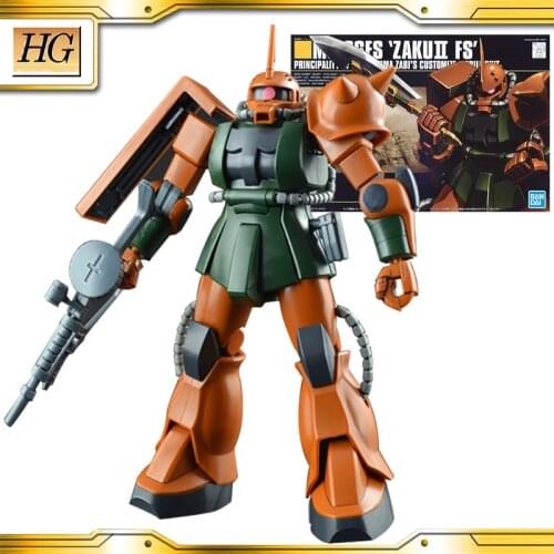 Original BANDAI GUNDAM 1/144 HGUC MS-06FS GARMA Gundam model kids assembled Robot Anime action figure toys