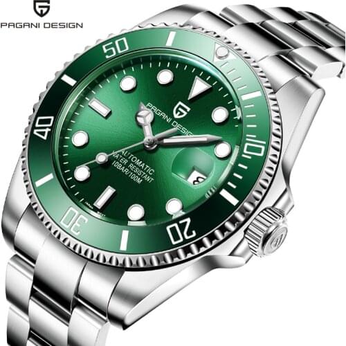 PAGANI DESIGN Automatic Mens Watches 316L Stainless Steel Waterproof Mechanical Diver Wrist Watch Men Homage reloj hombre 2020