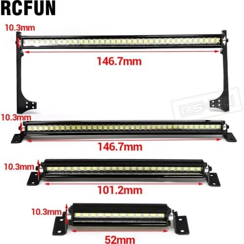 1set Metal shell bumper searchlight suitable for 1/10 climbing car TRAXXAS TRX4 TRX6 Axial SCX10 D90 D110 roof light Spotlight