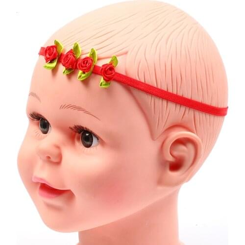 Baby headband Infant hair accessories clothes band Rose Flower newborn Headwear children headwrap hairband Gift Toddlers girl