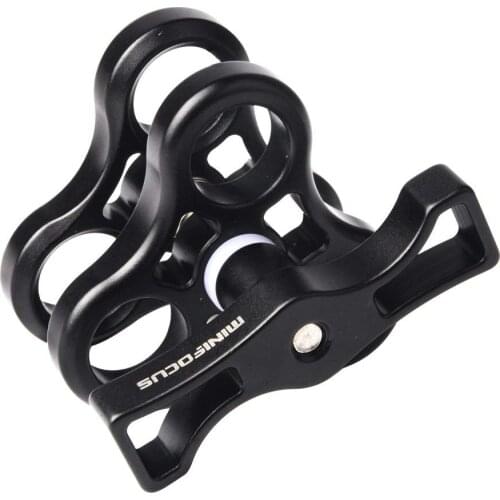 MINIFOCUS Ball Clamp Mount 3 Holes for Underwater Diving Camera Arm Tray GoPro Vedio Light