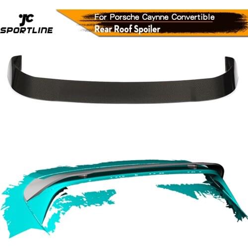 Carbon Fiber Rear Roof Spoiler Boot Lip Wing For Porsche Cayenne 2018 - 2020 Not for Coupe