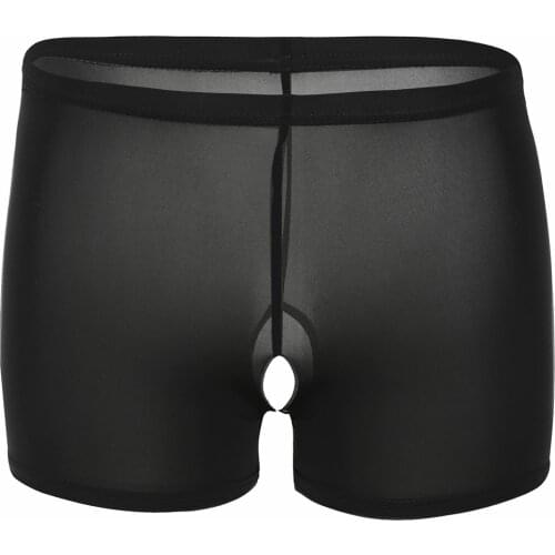 Women sexy Lingerie Porno See-through Crotchless Sheer Hot Shorts Erotic panties Transparent Open Crotch Sex Underwear Nightclub