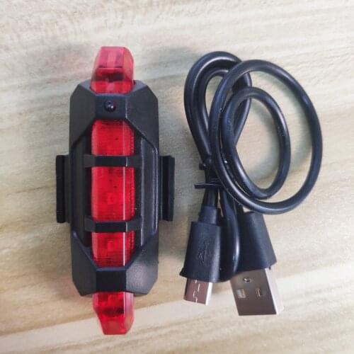Bike Bicycle light LED Taillight Rear Tail Safety Warning Cycling Portable Light, USB Style Rechargeable