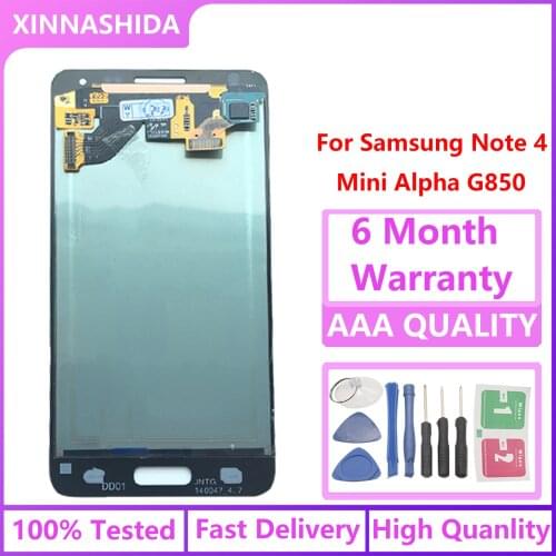 Super AMOLED LCDs For Samsung Galaxy Note 4 Mini Alpha G850 G850F G850M G850K LCD Display Touch Screen Free Shipping