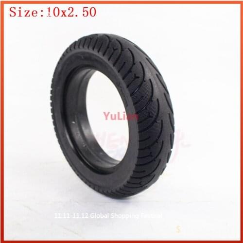 10x2.50 Tubeless Wheel Tyres skateboard Solid Tyre Inflation 10x2/2.125 for 8/10 inch Electric Scooter Accessory