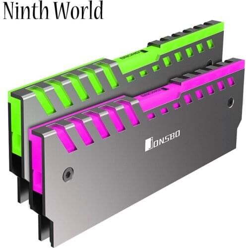 2PC Memory RAM RGB Cooler HeatSink Cooling Vest Fin Radiation Dissipate Support Motherboard AURA Control Color For DDR DDR3 DDR4