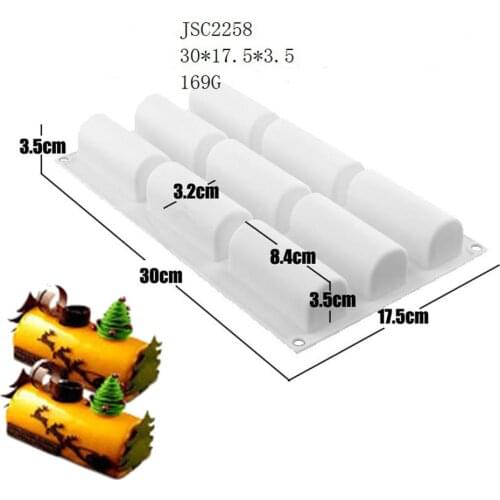 3D Long Tube Silicone Molds Chocolate Sugar Candy Jelly Moulds Cupcake Pastry Party Sugarcraft Fondant Cake Decorating Tools