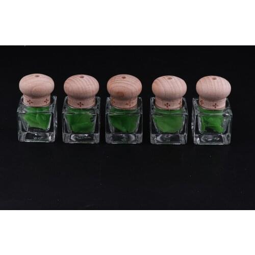 5 Pieces Portable Empty Glass Car Decor Perfume Bottle Decorative Ornament