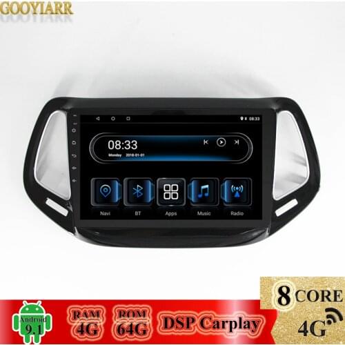 9" IPS Screen Car Android9.1 stereo Radio for Jeep Compass 2016 2017 2018 Multimedia player with NAVI WIFI radio RDS USB BT