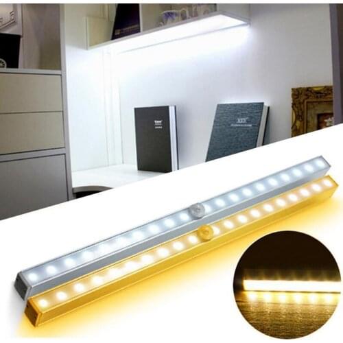 20 LED Human Body Sensor Night Light Wireless PIR Motion Sensor Battery LED Bulb Lighting Kitchen Under Cabinet Light
