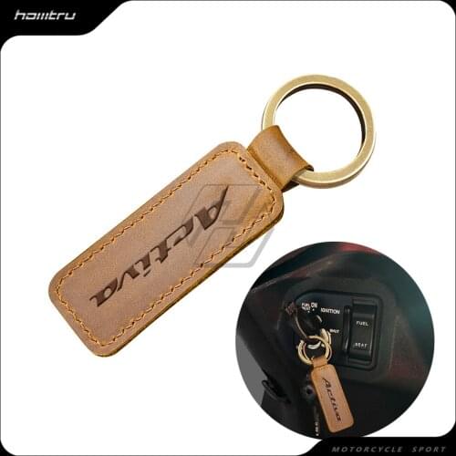 Motorcycle Keychain Motocross Cowhide Key Ring Fits for Honda Activa 125 6G Scooter