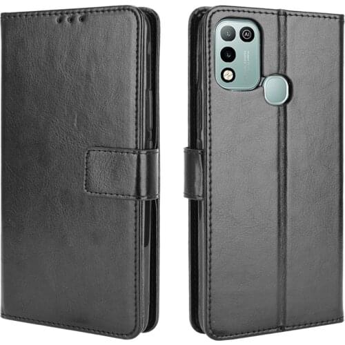 Premium PU Leather Back Cover Flip Wallet Case On For Infinix Hot 10 Play X688 8 8i Lite 9 S5 Pro Note 7 6 3 4 5