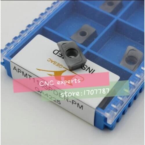 Free shipping, cemented carbide milling insert APMT1135PDER-PM GA4225(R0.8) suitable for BAP300R series will face external tool