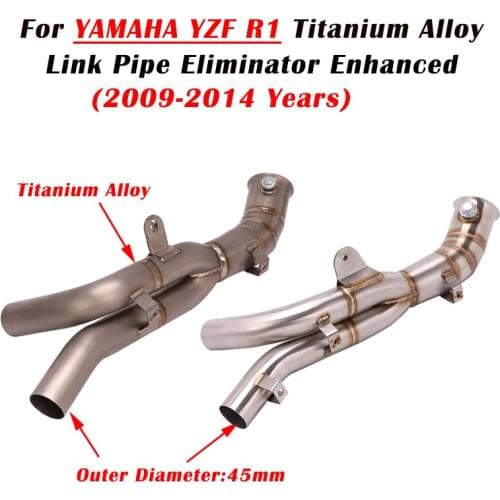Slip On For Yamaha YZF R1 2009 - 2014 Years Motorcycle Exhaust Escape Muffler Modified Motorbike Connection Middle Link Pipe