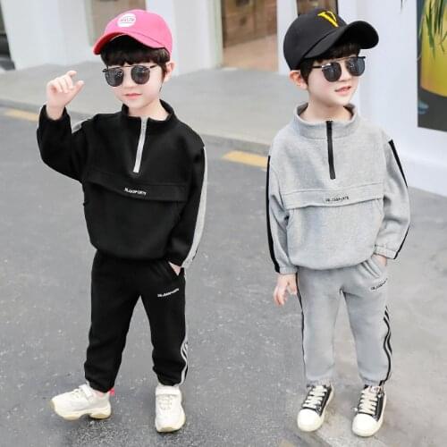 Cotton Spring Autumn Childrens Clothes Set Boys Sweatshirts + Pants 2pcs/Set Kids School Beach Costume Teenage Girl Clothing