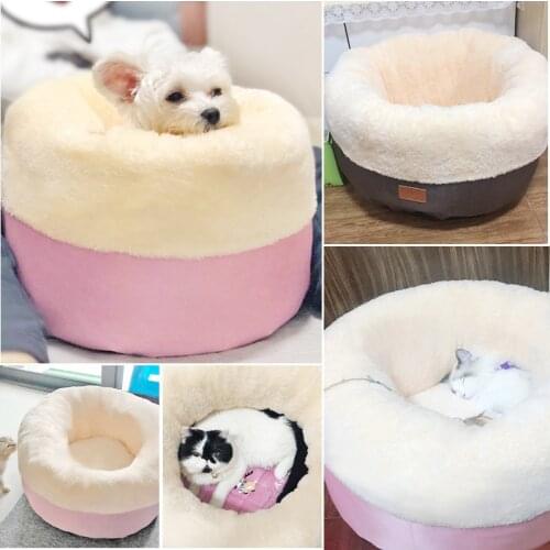 Cat Bed Pet House Cats Basket Mat Winter Warm Soft Removable Beds for Cat Panier Pet Bed Products for Cats Cama para Gato