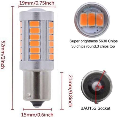 Turn Signal Brake Reverse Lamp Bulbs DC 12V Universal Professional LED Replacement Amber 1156 Car Tail Lights Best Nice