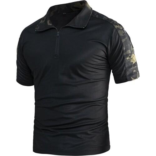 Mens Summer Camo Quick Dry Tactical Polo Shirts Casual Breathable Uniform Military Polo Shirts Short Sleeve Shirt Size S-3XL