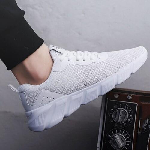 2020 new mens casual shoes white sneaker outdoor jogging comfortable and breathable large 48 size code black lightweight mesh
