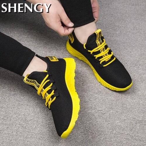 New Men Vulcanize Casual Shoes Sneakers Mens Breathable No-Slip Men Male Mesh Lace Up Wear-Resistant Shoes Sport