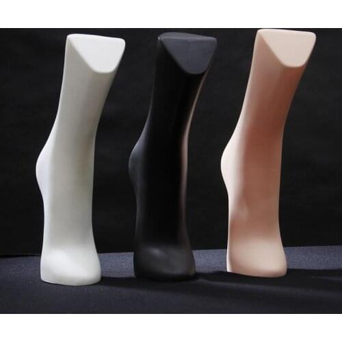 Wholesale 34cm 3colour box Glossy Male leg mannequin foot manikin plastic foot for man Sock model Display ,one piece,M00545
