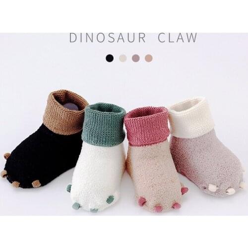 Autumn Winter Baby Anti Slip Floor Socks Shoes Cute Thick Warm Plush Kawaii Socks for Infant Girls Boys Toddler Socks Newborn