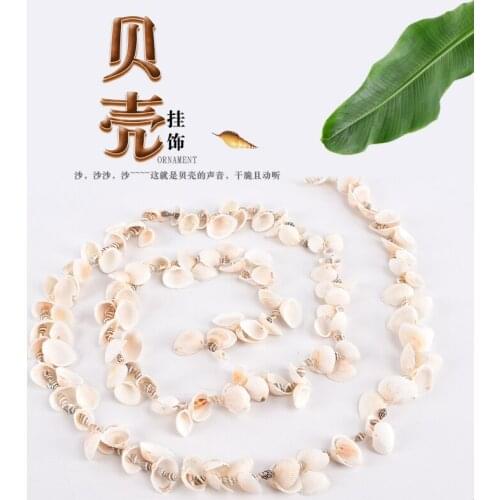 Festive decorations white pure natural shell hanging strips Christmas tree window scene layout shell wall hanging door hanging