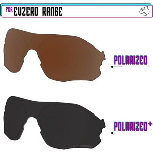 EZReplace Polarized Replacement Lenses for - Oakley EVZero Range Sunglasses - Black P Plus-Brown P