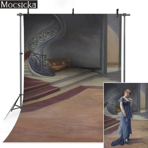 Palace Adult Children Portrait Backdrop Photo Studio Retro Castle Stairs Photography Background Wedding Birthday Art Photocall