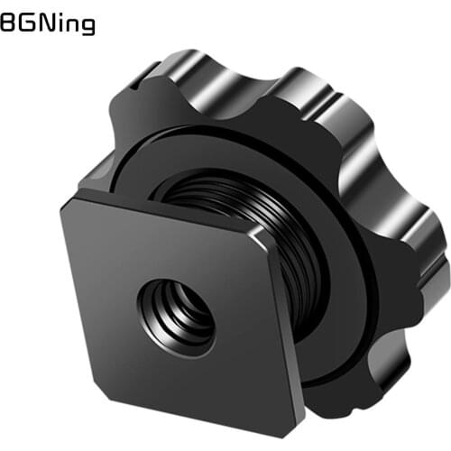 Universal DSLR 1/4" Tripod Mount Screw Black Mic to Flash Hot Shoe Adapter Stand for Camera Cage Monitor Photo Studio Accessory