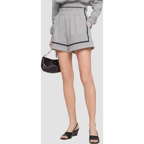 2021 Autumn New Retro All-match Color Matching Shorts Commuter Elastic Waist Casual Sports Pants Women