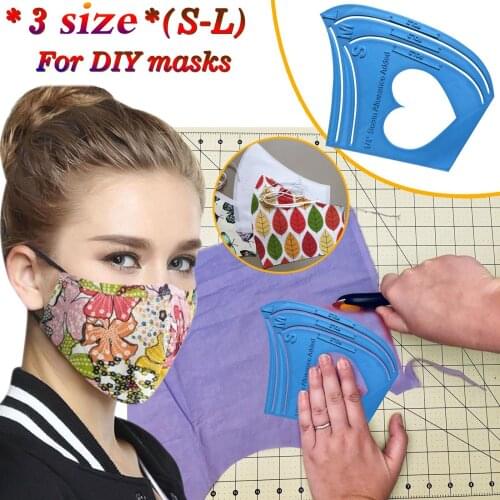 1/2/3pcs DIY Handmade Masks Mold Reusable Face Masks Templates Pattern Tools S-L Size For Children Adult Mascarillas FN50