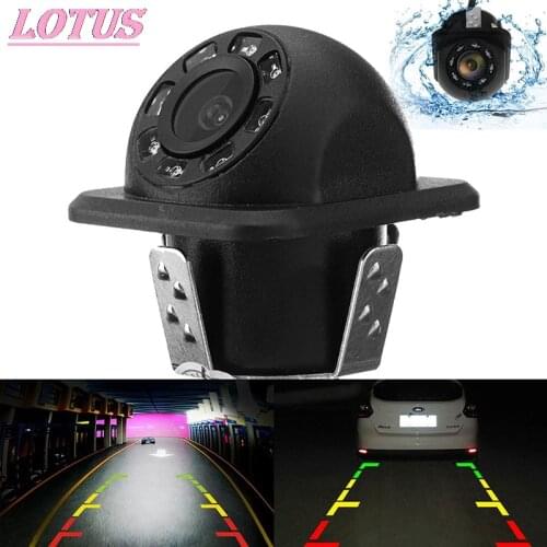 1pc 170 Degree CMOS Car Rear View Backup Camera Reverse 8 LED Night Vision Waterproof Camera Vehicle Backup Cameras Wire Glass