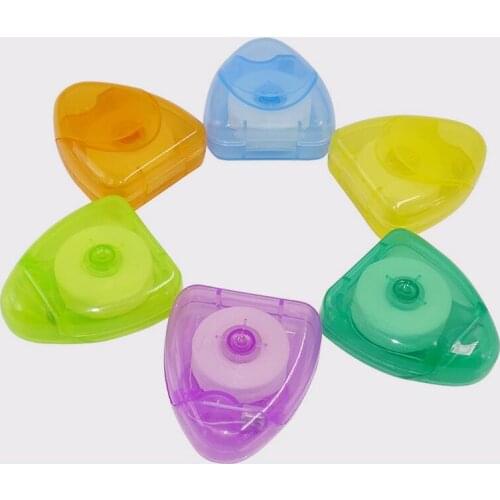 1pc 50M Dental Flosser Oral Health Care Interdental Brush Hygiene Irrigator Small Box Portable Built-in Blade Teeth Clean Tool