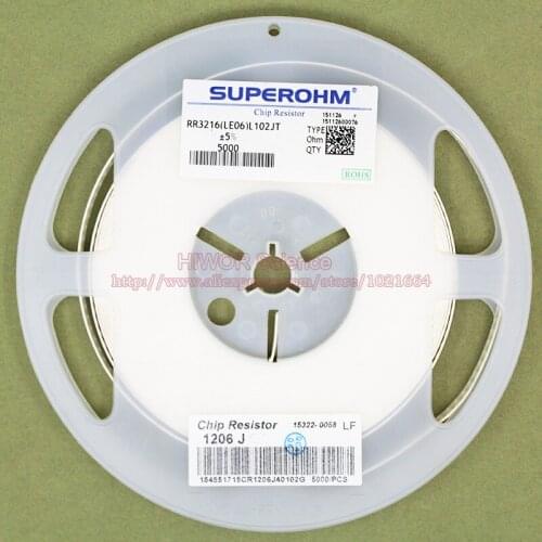 1000pcs/lot) 1206 3.3K Ohm 5% SMD Chip Resistor Thick Film Resistor 5% 3K3 Ohm Chip Fixed Resistor