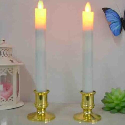 2pcs Plastic Candle Base Holder Pillar Candlestick Stand for Electronic Candles Holder Christmas Party Home Wedding Decoaration