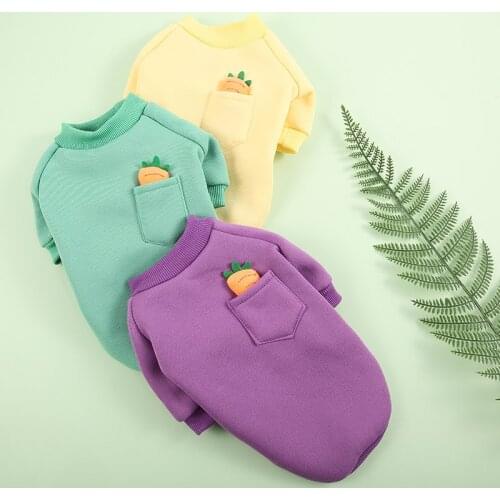 2020 Winter Dog Clothes Puppy Outfit Carrot Pets Dogs Clothing Leisure Pet Shirt Bulldog Pet Clothes For Small Dogs Costume Pug