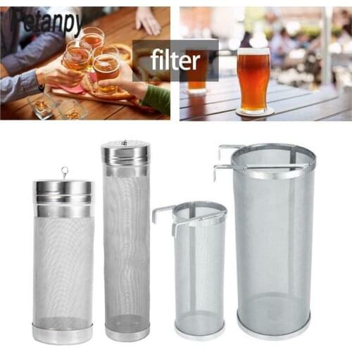 300 Micron Stainless Steel Homemade Brew Beer Hop Mesh Filter Strainer with Hook Beer Brewing Hop Spider Mesh Filter Strainer