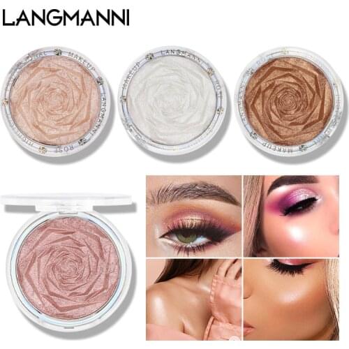 4colors Highlighter Facial Bronzers Palette Makeup Face Glow Contour Shimmer Powder Illuminator Highlight Cosmetics