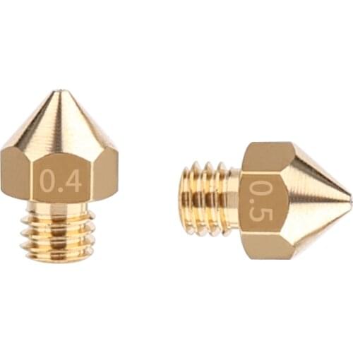 6pcs CR-10S pro Brass Nozzle for 3D printers hotend 1.75MM Filament J-head heat block hotend m6x0.75 Thread