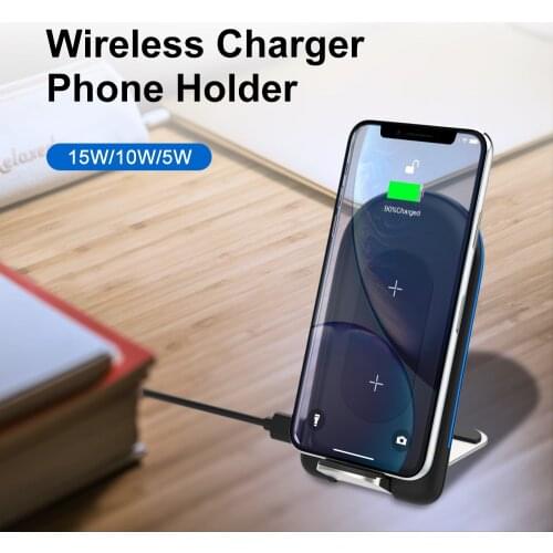 Esorun Wireless Charger, Qi 15W Quick Wireless Charging Phone Stand, for iPhone11/11 Pro/XR/XS/X/8/8+, Galaxy Note 10/Note 10