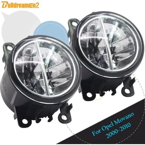 Buildreamen2 For Opel Movano 2000-2010 Car Accessories Front LED Bulb 4000LM Fog Light Daytime Running Lamp DRL 12V 2 Pieces